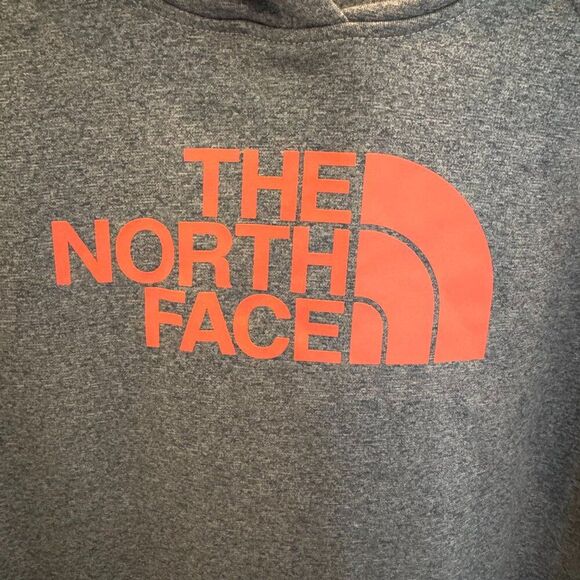 The North Face Hoodie Women Size M Pullover Hiking Grey Red Shirt Jacket - Picture 3 of 8
